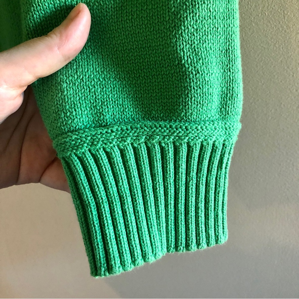 Vintage Y2K Karen Scott Kelly Green Buttoned Sweater - Picture 5 of 8